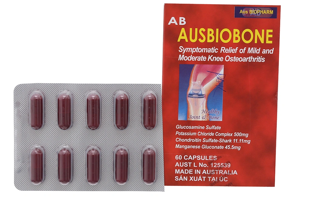 AB Ausbiobone giảm triệu chứng thoái hóa khớp gối nhẹ đến trung bình (5 vỉ x 12 viên) - 
