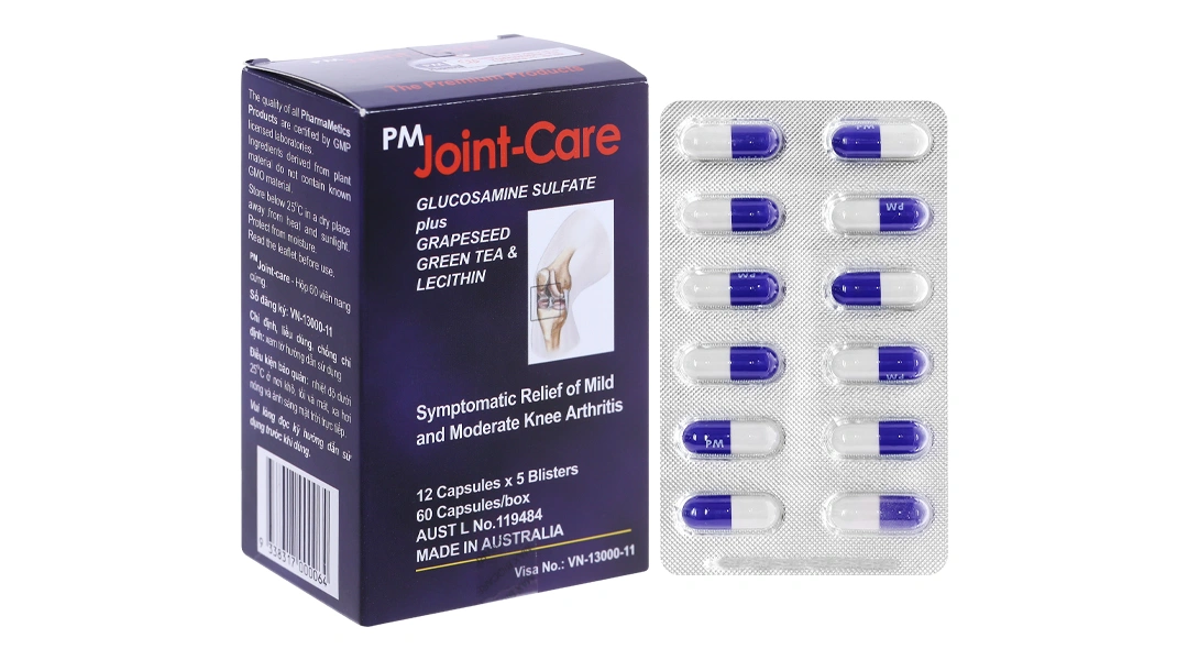 PM Joint-Care giảm triệu chứng thoái hóa khớp nhẹ và trung bình (5 vỉ x 12 viên) - 