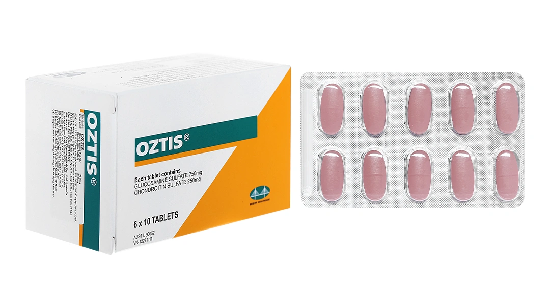 Oztis giảm triệu chứng thoái hóa khớp nhẹ và trung bình (6 vỉ x 10 viên) - 