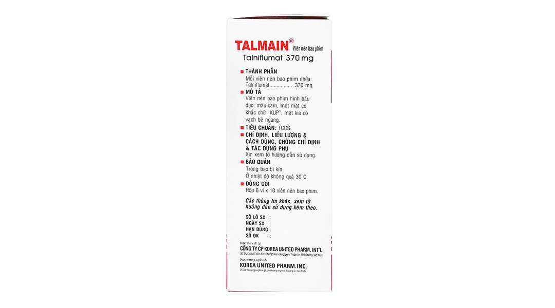 Talmain 370mg trị viêm xương khớp (6 vỉ x 10 viên) - 2