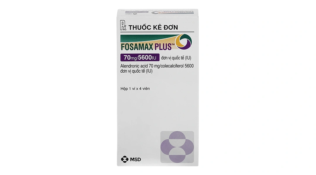 Fosamax Plus 70mg/5600IU trị loãng xương (1 vỉ x 4 viên) - 1