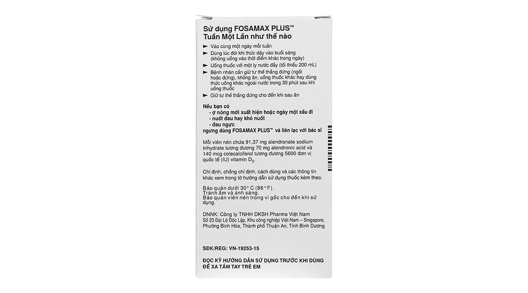 Fosamax Plus 70mg/5600IU trị loãng xương (1 vỉ x 4 viên) - 2