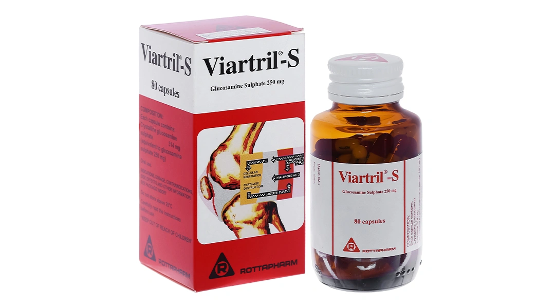 Viartril-S 250mg giảm triệu chứng thoái hóa khớp lọ 80 viên - 