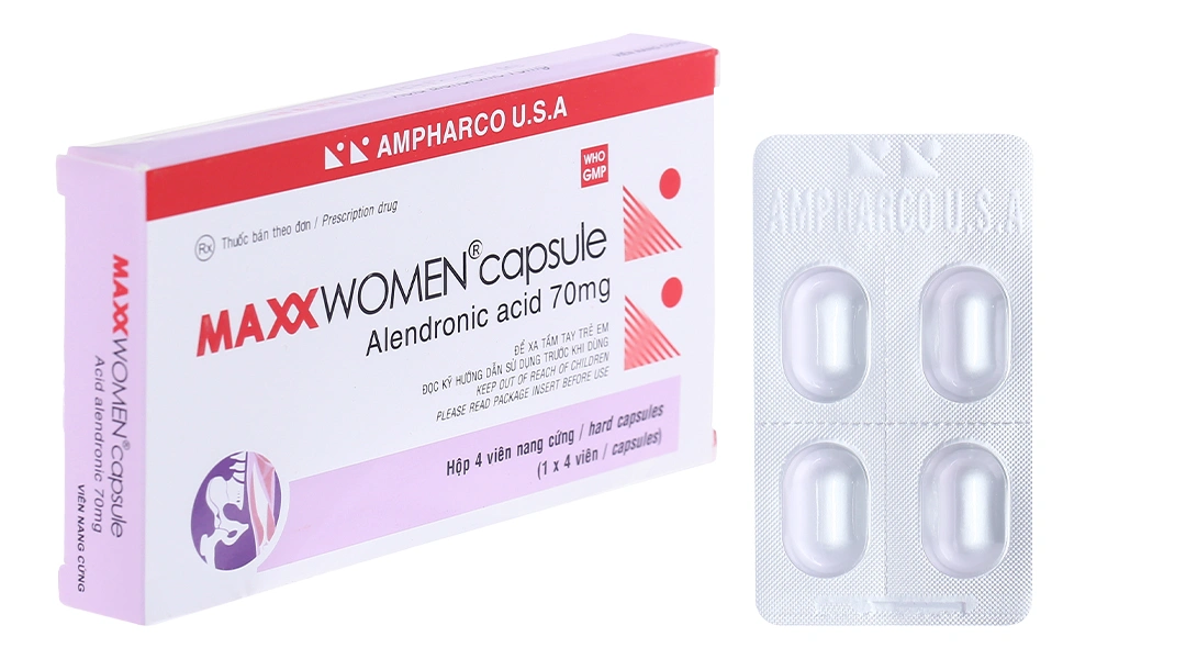 Maxx Women Capsule 70mg trị loãng xương (1 vỉ x 4 viên) - 