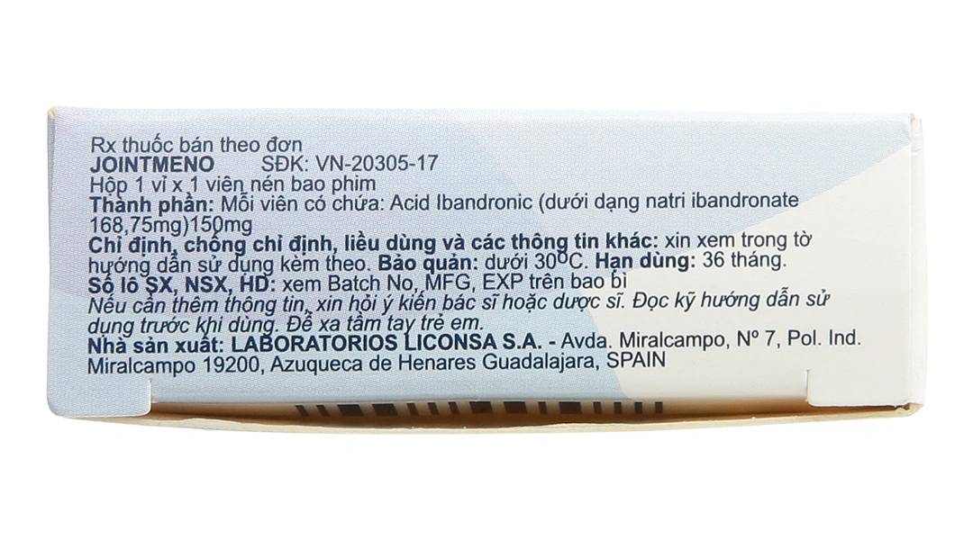 Jointmeno 150mg phòng và trị loãng xương (1 vỉ x 1 viên) - 2