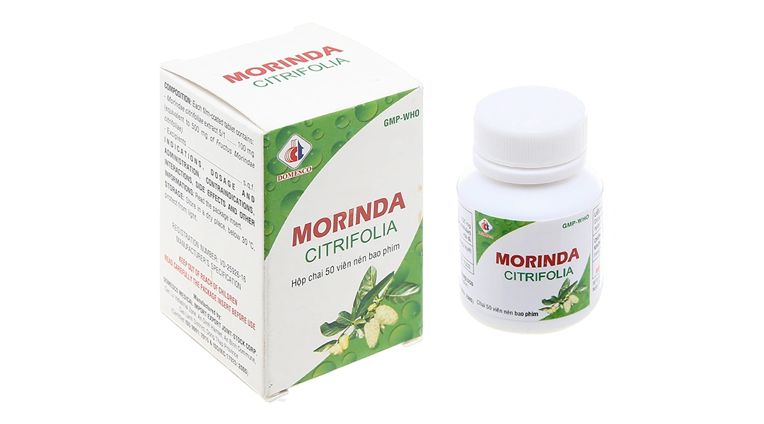 Morinda Citrifolia 100mg trị đau nhức, sưng khớp lọ 50 viên - 