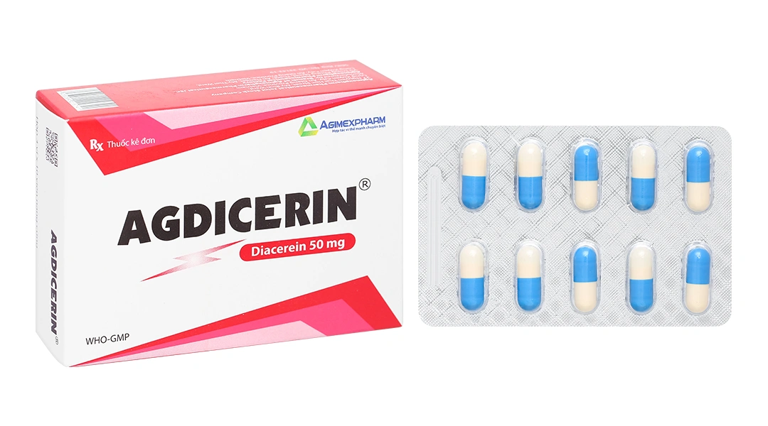 Agdicerin 50mg trị thoái hóa khớp tác dụng chậm (3 vỉ x 10 viên) - 