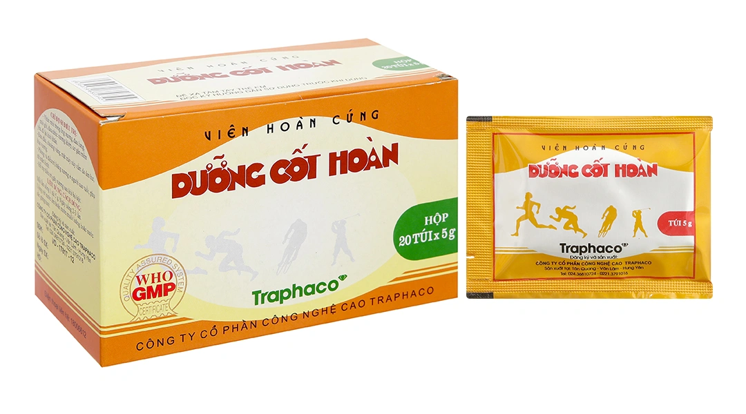 Viên Hoàn Cứng Dưỡng Cốt Hoàn giảm đau nhức xương khớp, phòng loãng xương (20 túi x 5g) - 