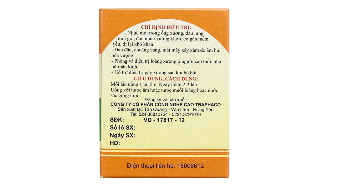 Viên Hoàn Cứng Dưỡng Cốt Hoàn giảm đau nhức xương khớp, phòng loãng xương (20 túi x 5g) - 1