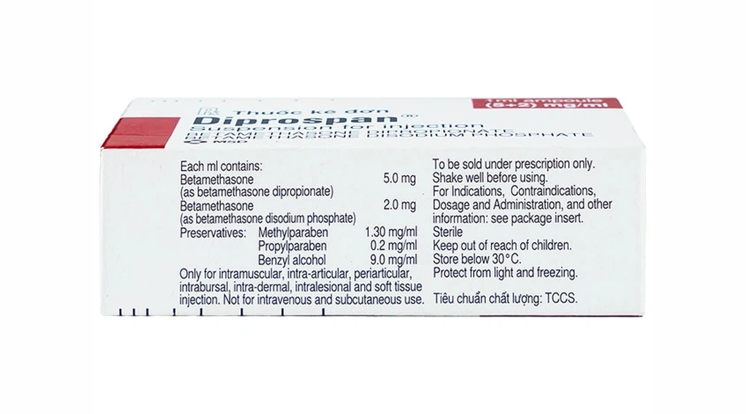 Hỗn dịch tiêm Diprospan trị bệnh cơ xương và mô mềm (1 ống x 1ml) - 3