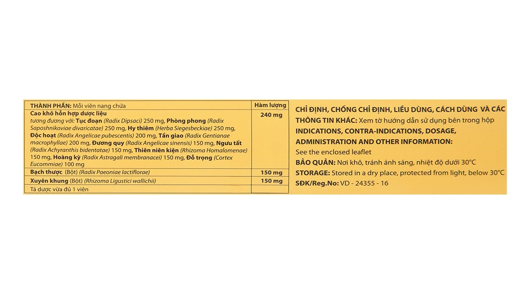 Tuzamin trị phong thấp, đau lưng, đau dây thần kinh tọa (3 vỉ x 10 viên) - 4