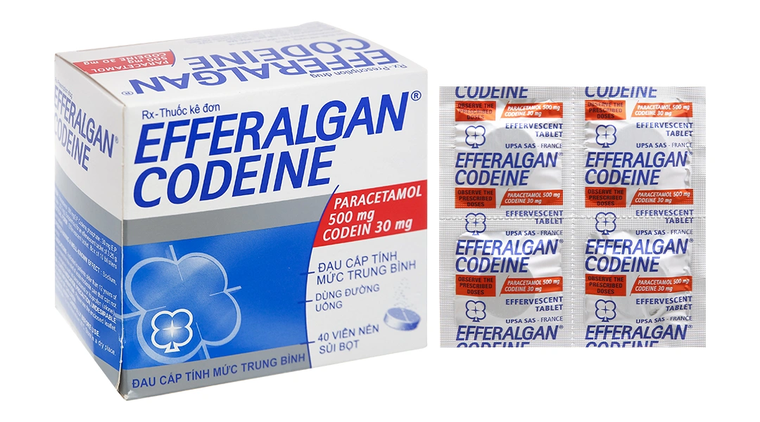 Viên sủi Efferalgan Codeine giảm đau, hạ sốt (10 vỉ x 4 viên) - 