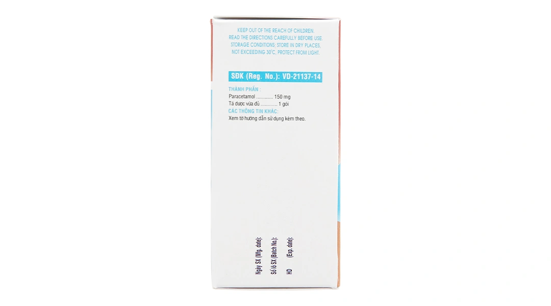Bột sủi Hapacol 150 giảm đau, hạ sốt (24 gói x 1.5g) - 2