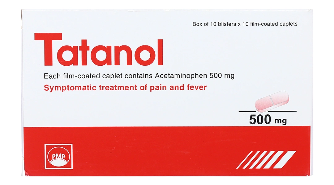 Tatanol 500mg giảm đau, hạ sốt (10 vỉ x 10 viên) - 2