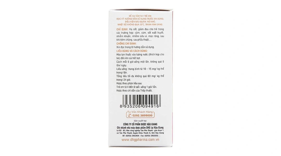 Bột sủi Hapacol 250 giảm đau, hạ sốt (24 gói x 1.5g) - 3
