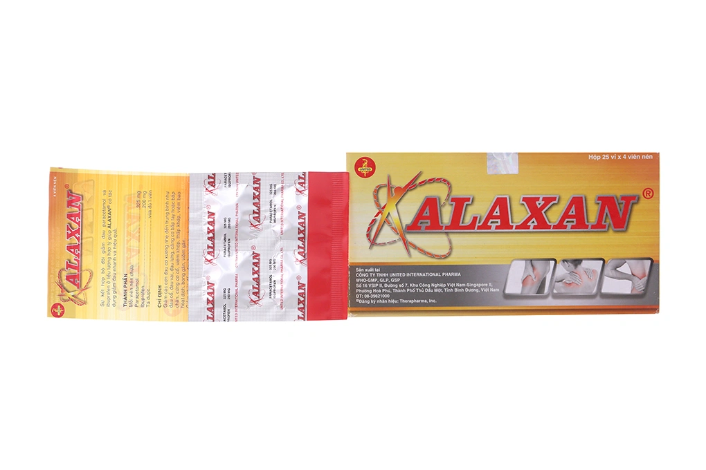 Alaxan giảm đau, hạ sốt (25 vỉ x 4 viên) - 