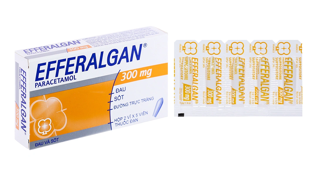 Viên đặt trực tràng Efferalgan 300mg giảm đau, hạ sốt (2 vỉ x 5 viên) - 4
