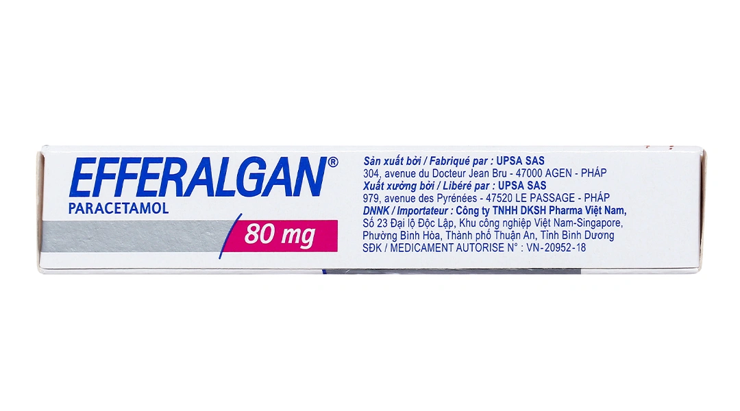 Viên đặt trực tràng Efferalgan 80mg giảm đau, hạ sốt (2 vỉ x 5 viên) - 4
