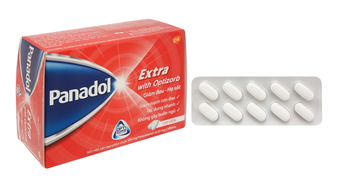 Panadol Extra With Optizorb giảm đau, hạ sốt (12 vỉ x 10 viên) - 