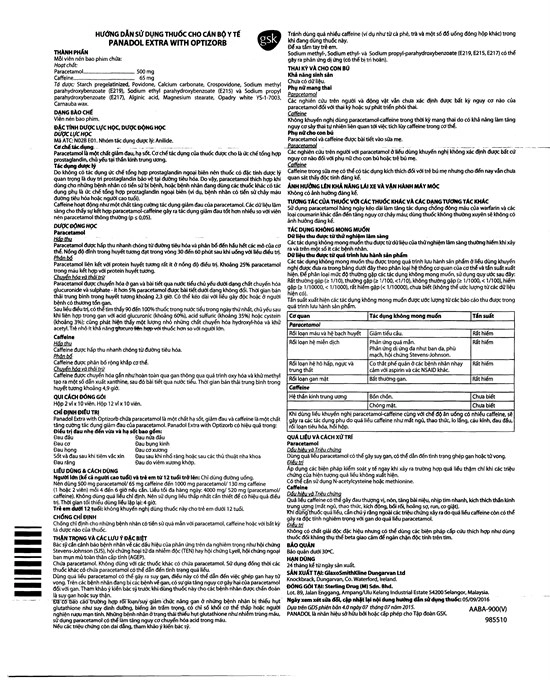 Panadol Extra With Optizorb giảm đau, hạ sốt (12 vỉ x 10 viên) - 5