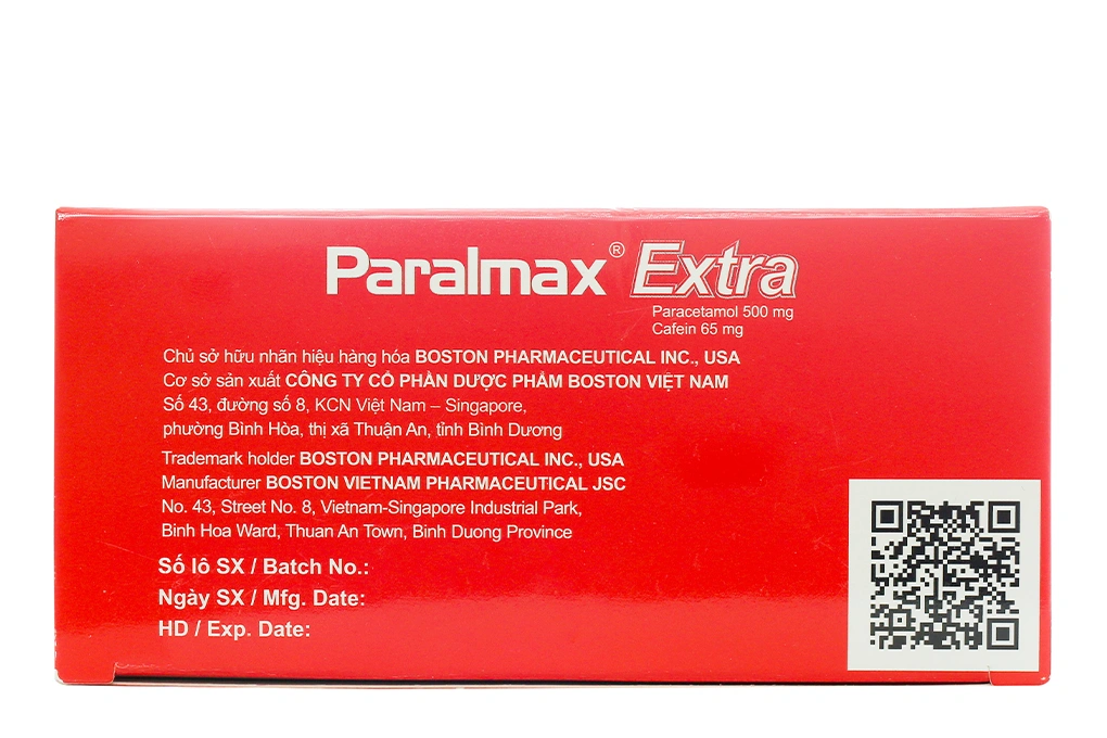 Paralmax Extra giảm đau, hạ sốt (15 vỉ x 12 viên) - 2