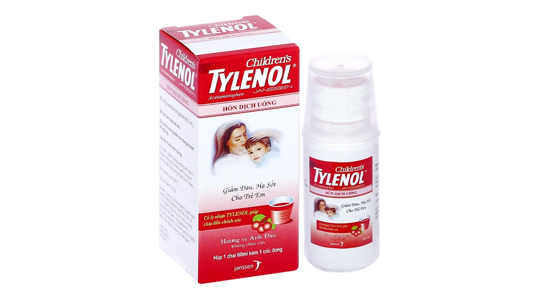 Hỗn dịch uống Children's Tylenol 80mg/2.5ml giảm đau, hạ sốt chai 60ml - 