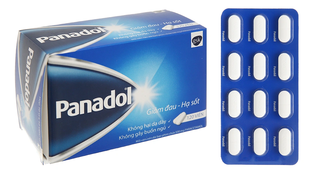 Panadol 500mg giảm đau, hạ sốt (10 vỉ x 12 viên) - 