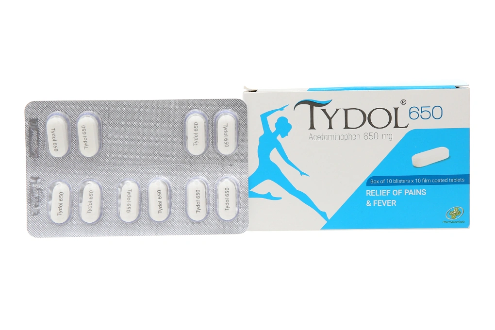 Tydol 650 hạ sốt, giảm đau từ nhẹ đến trung bình (10 vỉ x 10 viên) - 1