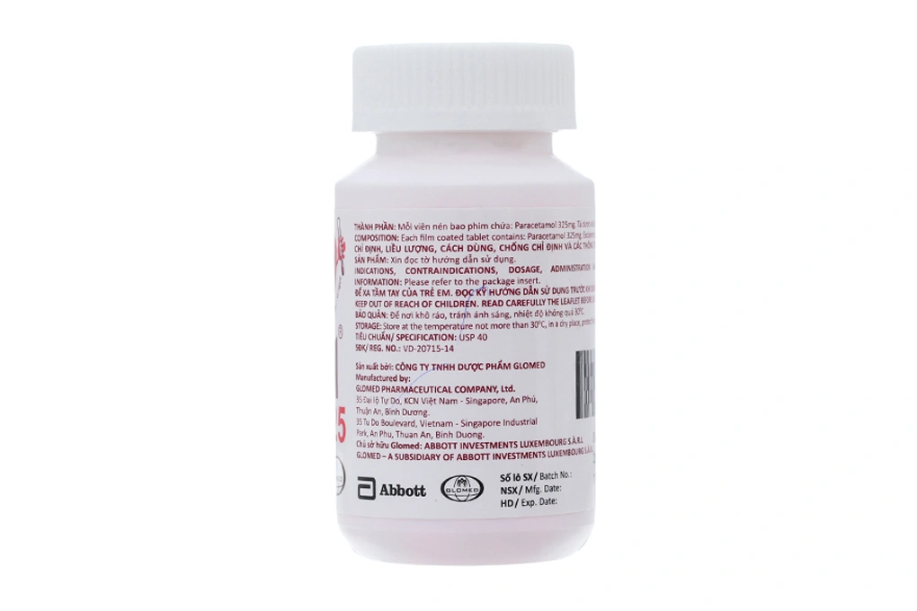 Glotadol 325mg giảm đau, hạ sốt lọ 200 viên - 2