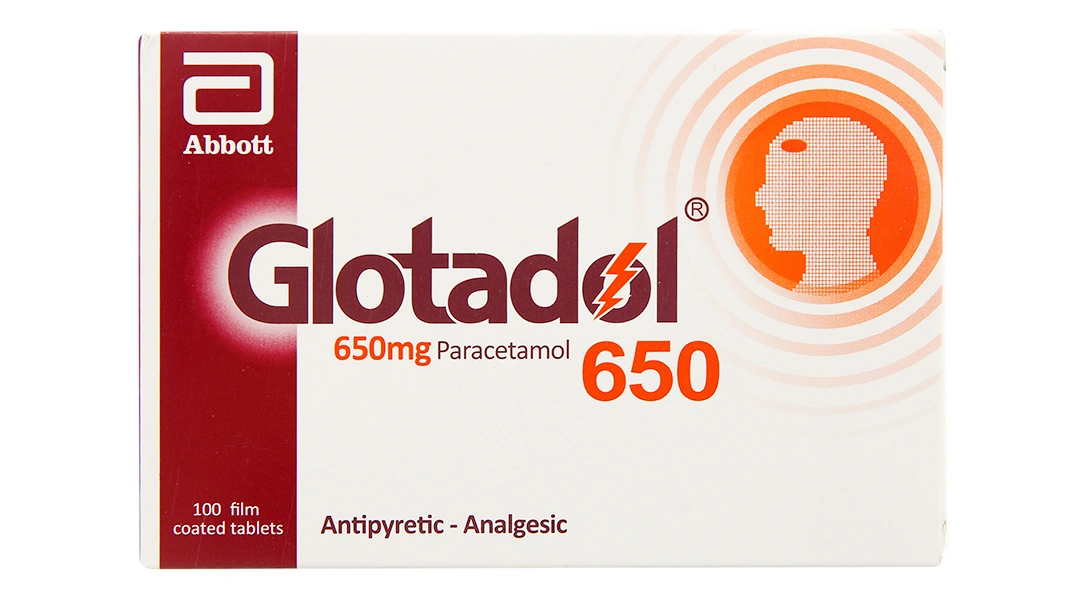 Glotadol 650 hạ sốt, giảm đau từ nhẹ đến vừa (10 vỉ x 10 viên) - 1