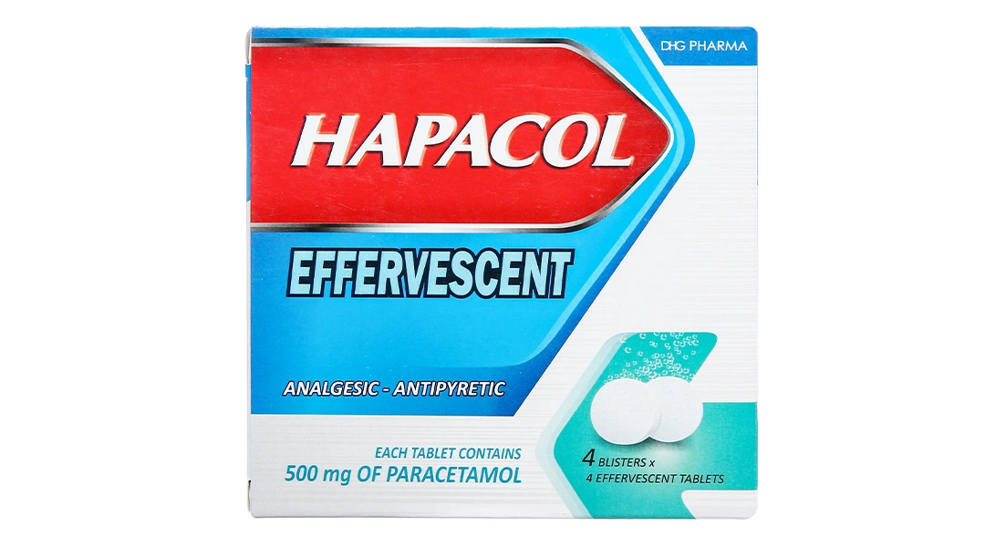 Hapacol Sủi 500mg giảm đau, hạ sốt (4 vỉ x 4 viên) - 1
