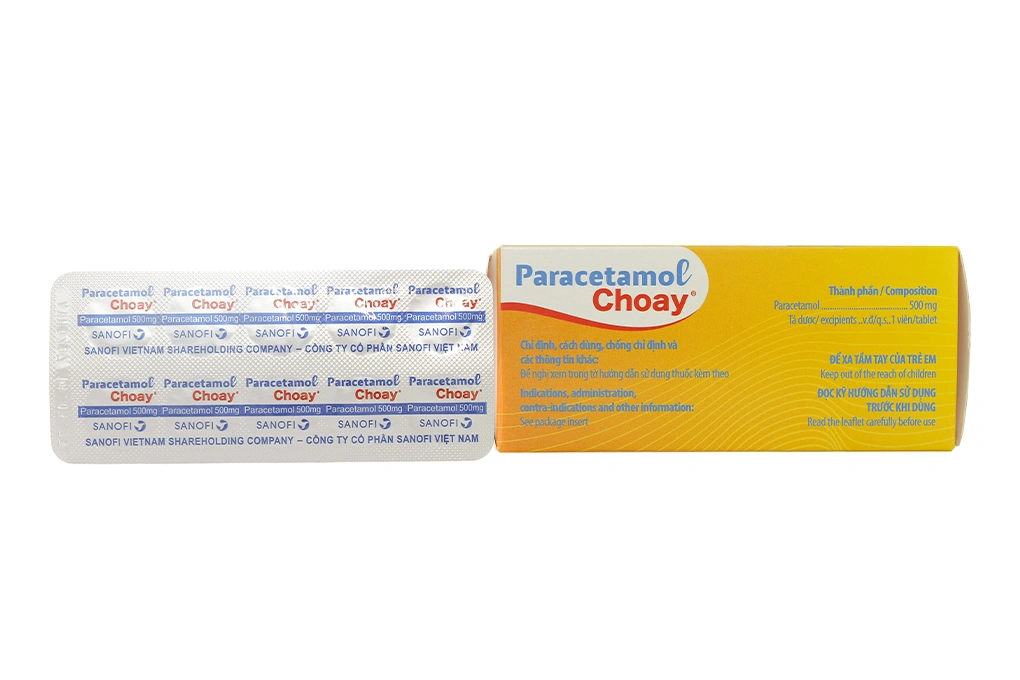 Paracetamol Choay 500mg hạ sốt, giảm đau từ nhẹ đến vừa (10 vỉ x 10 viên) - 2