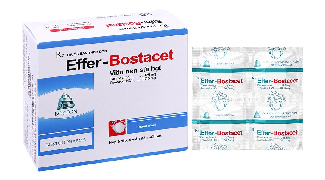Viên sủi Effer-Bostacet trị các cơn đau trung bình đến nặng (5 vỉ x 4 viên) - 