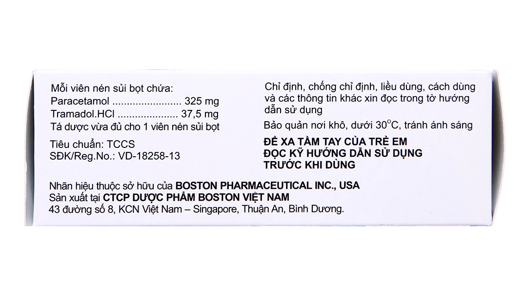 Viên sủi Effer-Bostacet trị các cơn đau trung bình đến nặng (5 vỉ x 4 viên) - 3