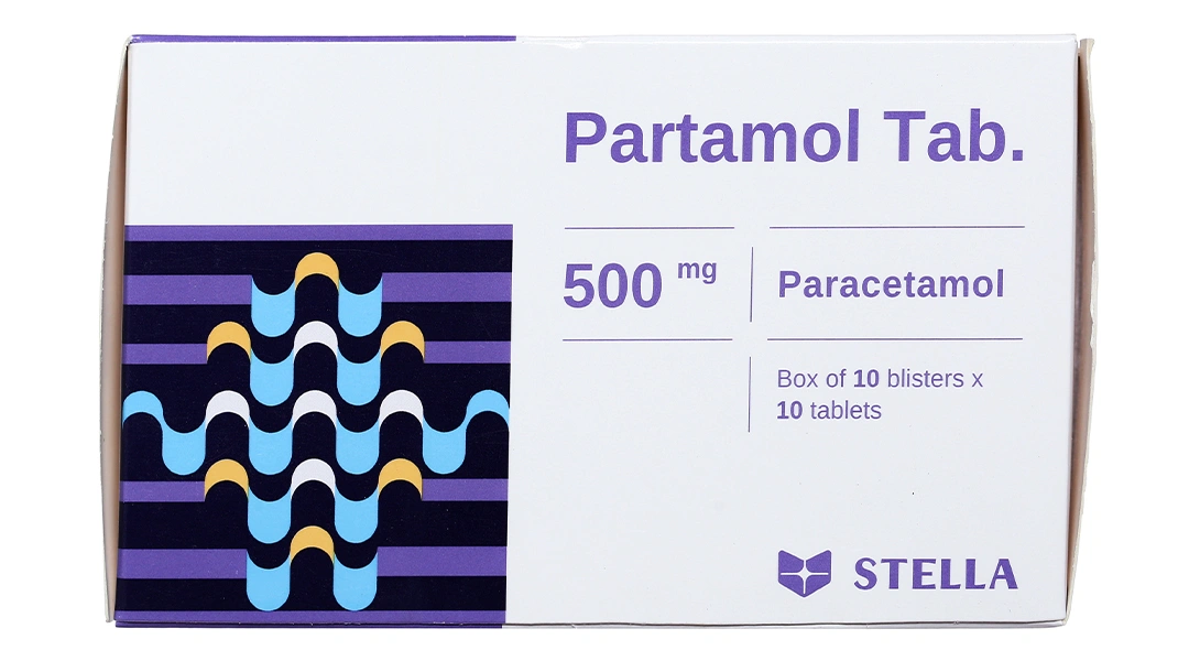 Partamol Tab. 500mg Stella trị các triệu chứng đau từ nhẹ đến vừa (10 vỉ x 10 viên) - 1