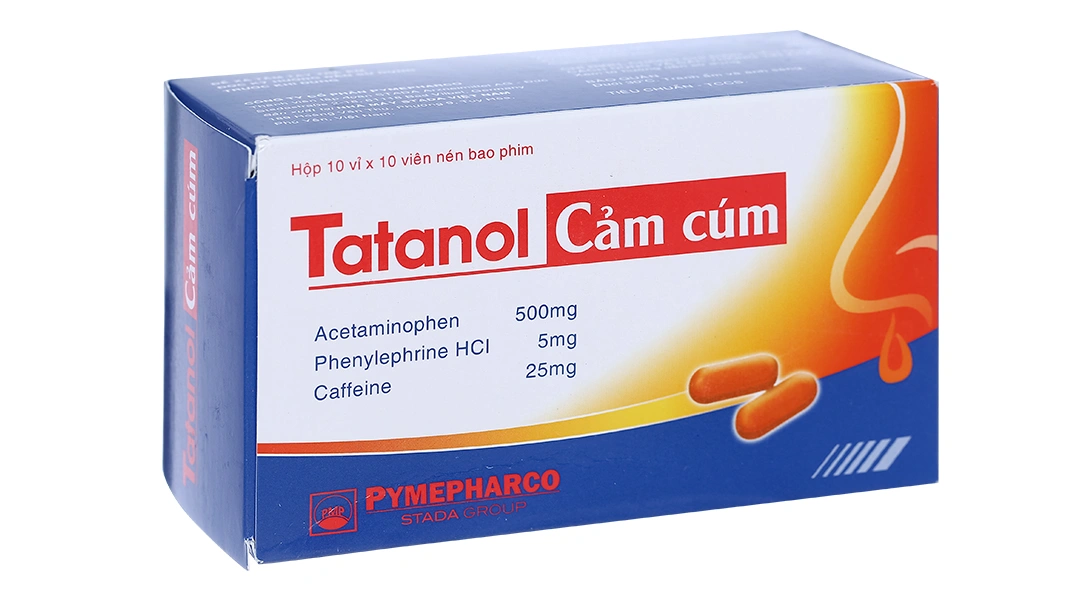 Tatanol Cảm Cúm trị cảm cúm, cảm lạnh (10 vỉ x 10 viên) - 