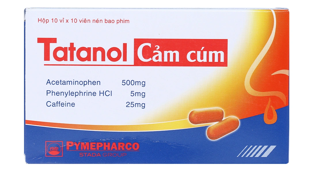 Tatanol Cảm Cúm trị cảm cúm, cảm lạnh (10 vỉ x 10 viên) - 1