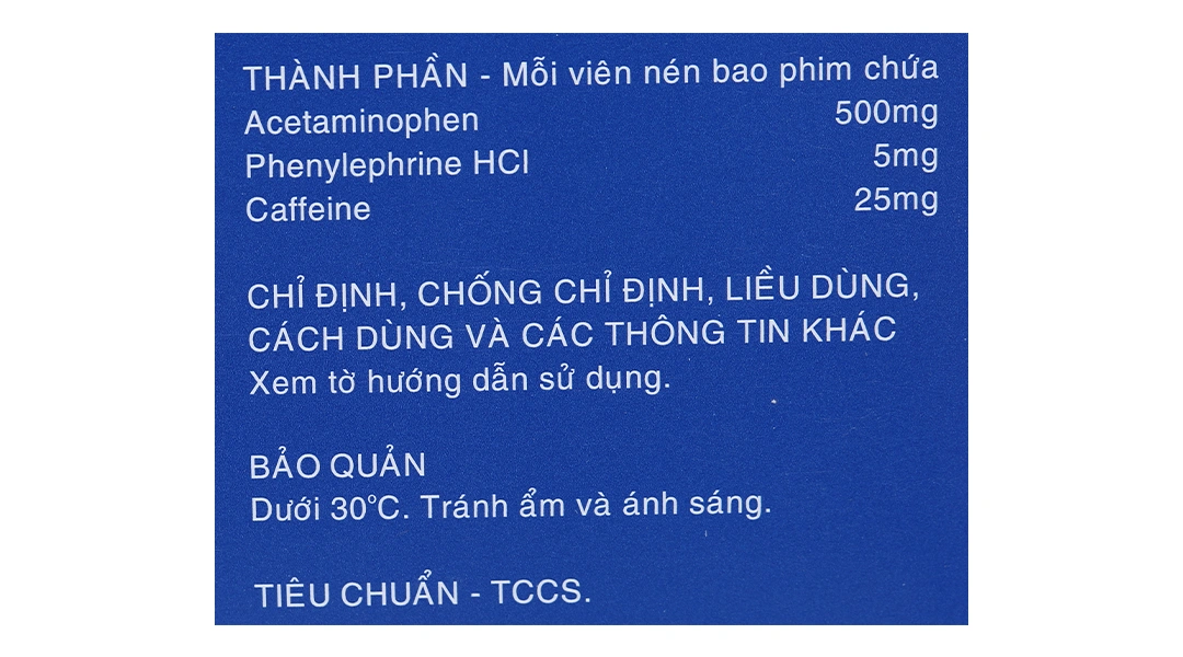 Tatanol Cảm Cúm trị cảm cúm, cảm lạnh (10 vỉ x 10 viên) - 4