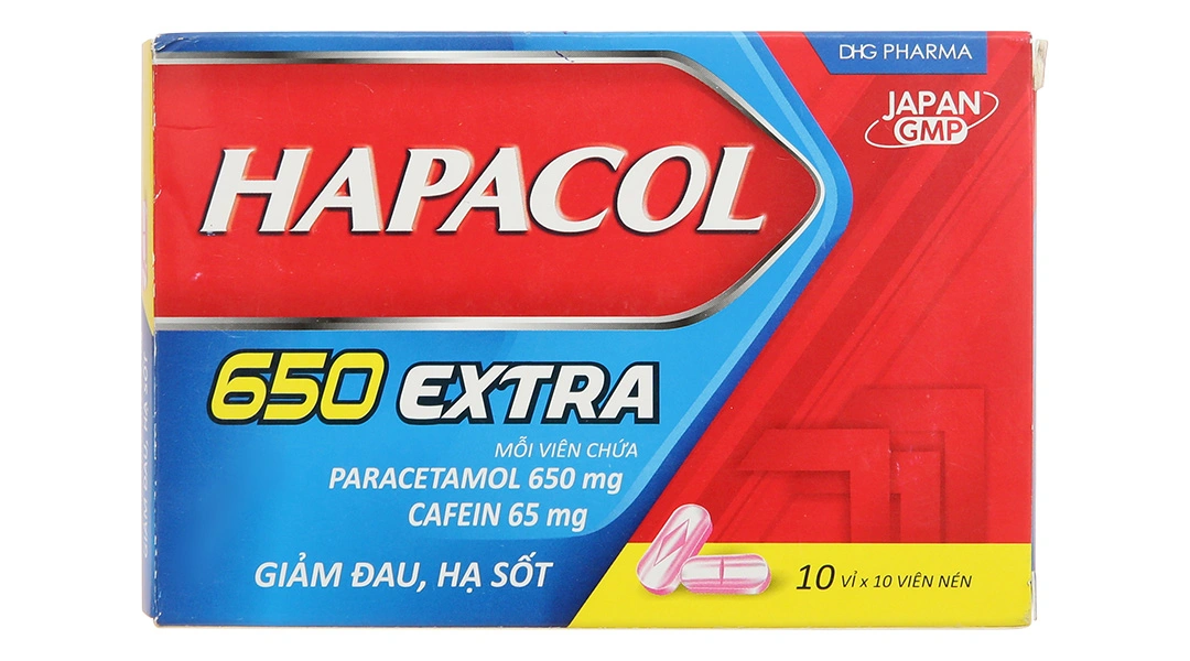 Hapacol 650 Extra giảm đau, hạ sốt (10 vỉ x 10 viên) - 1