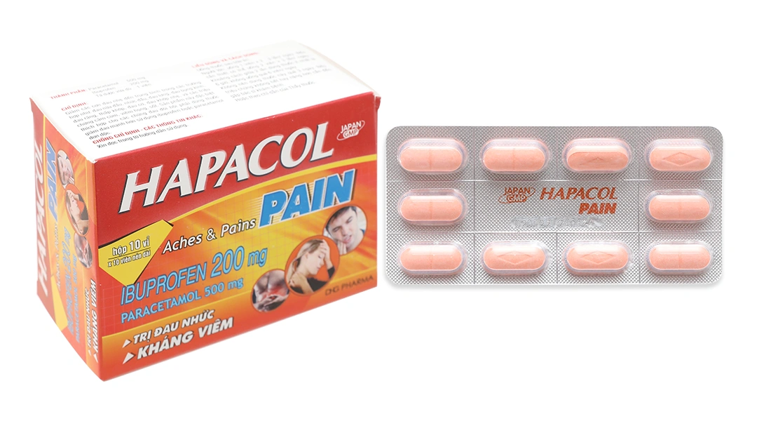 Hapacol Pain giảm đau, hạ sốt từ nhẹ đến trung bình (10 vỉ x 10 viên) - 