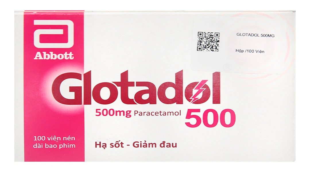 Glotadol 500 hạ sốt, giảm các cơn đau từ nhẹ đến vừa (10 vỉ x 10 viên) - 1