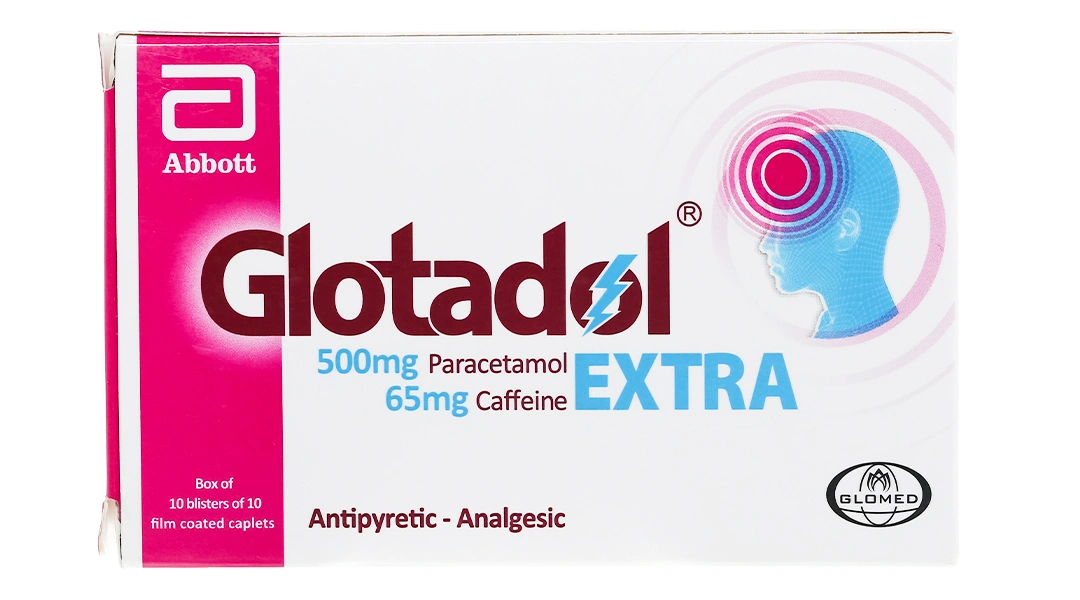 Glotadol Extra giảm các cơn đau nặng, hạ sốt (10 vỉ x 10 viên) - 1