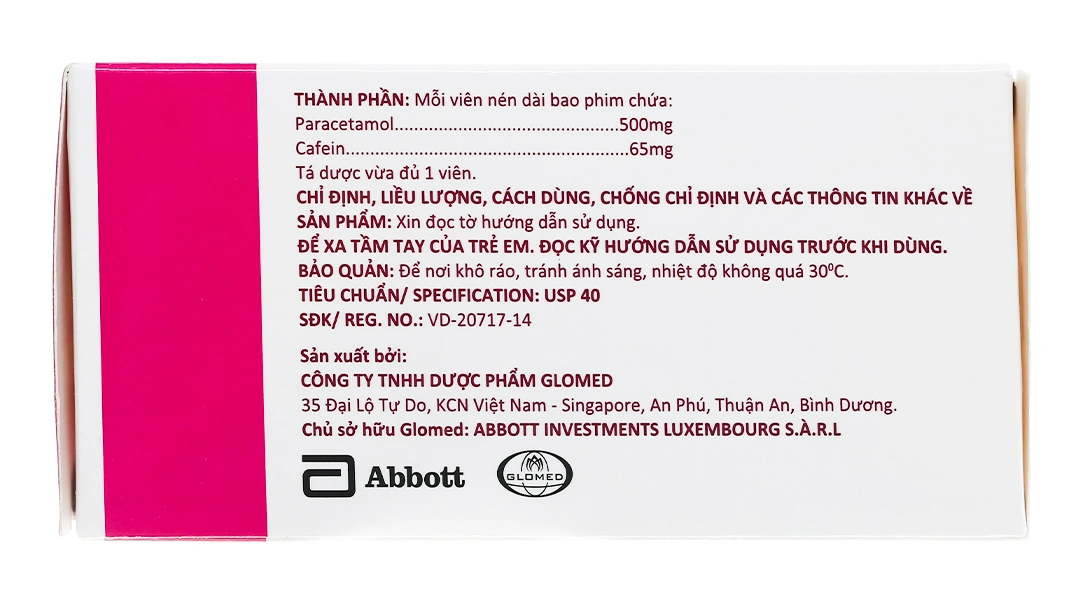Glotadol Extra giảm các cơn đau nặng, hạ sốt (10 vỉ x 10 viên) - 2