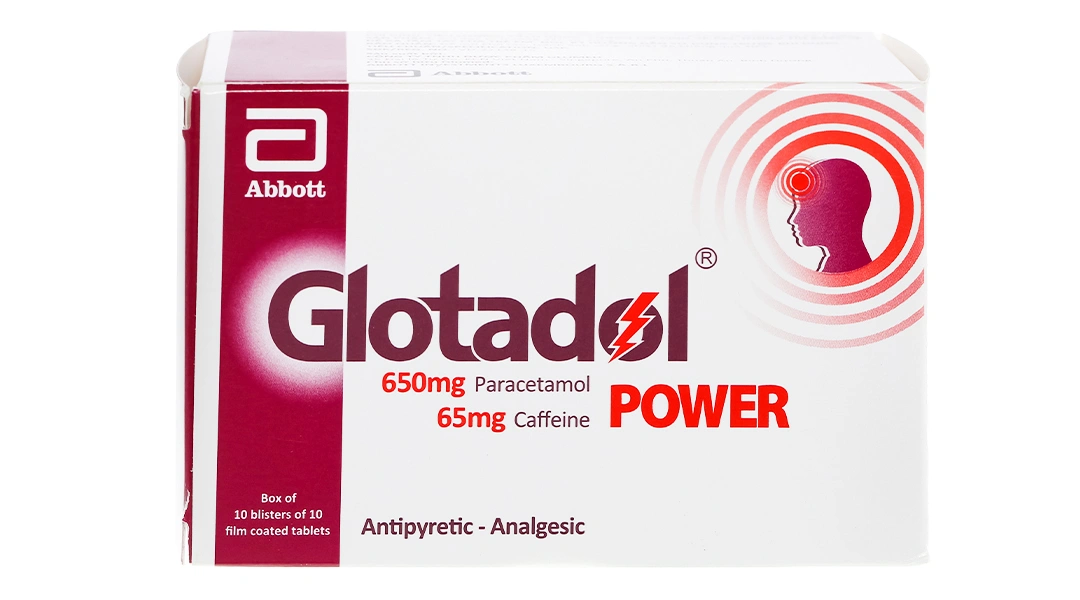 Glotadol Power giảm các cơn đau nặng, hạ sốt (10 vỉ x 10 viên) - 1