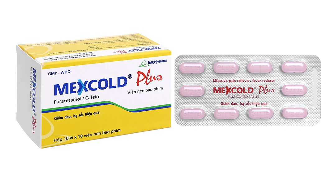 Mexcold Plus giảm đau, hạ sốt (10 vỉ x 10 viên) - 