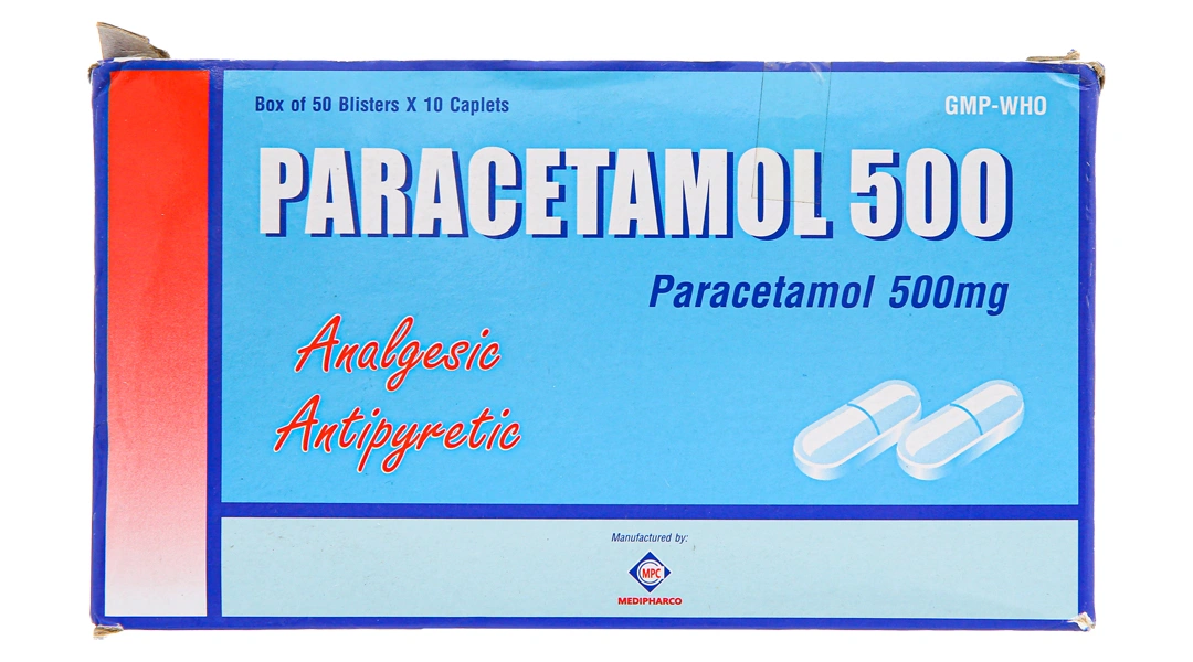 Paracetamol 500 Medipharco trị các triệu chứng đau từ nhẹ đến vừa (50 vỉ x 10 viên) - 1