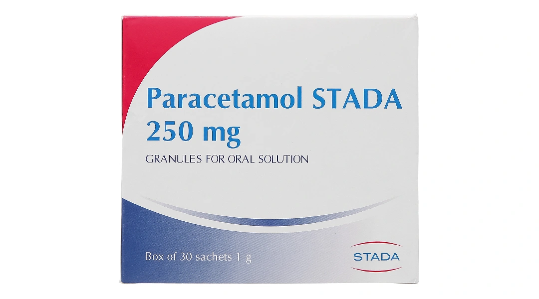 Cốm pha dung dịch Paracetamol Stada 250mg giảm đau, hạ sốt (30 gói x 1g) - 1