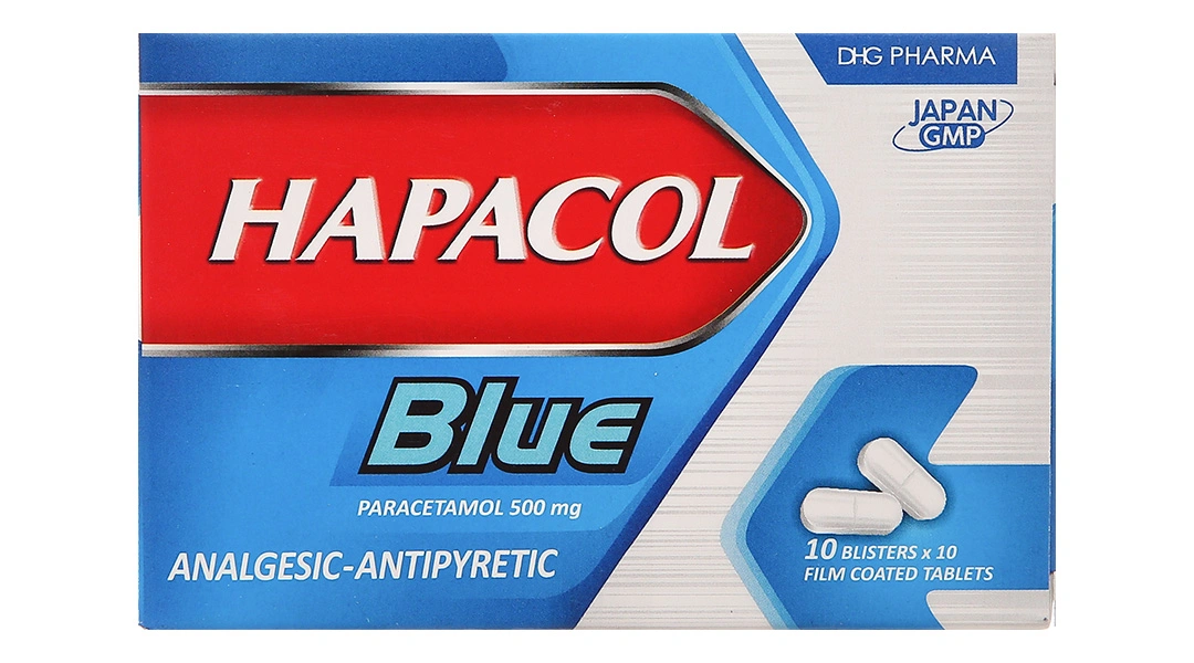 Hapacol Blue 500mg giảm đau, hạ sốt (10 vỉ x 10 viên) - 1
