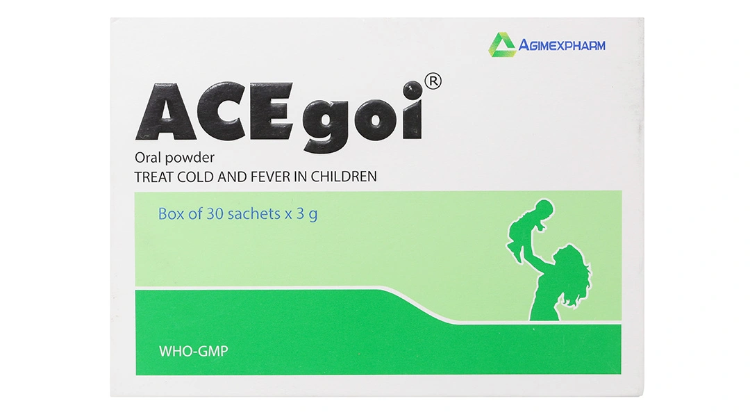 Thuốc cốm ACEgoi trị sốt, ho, sổ mũi, nhức đầu (30 gói x 3g) - 1