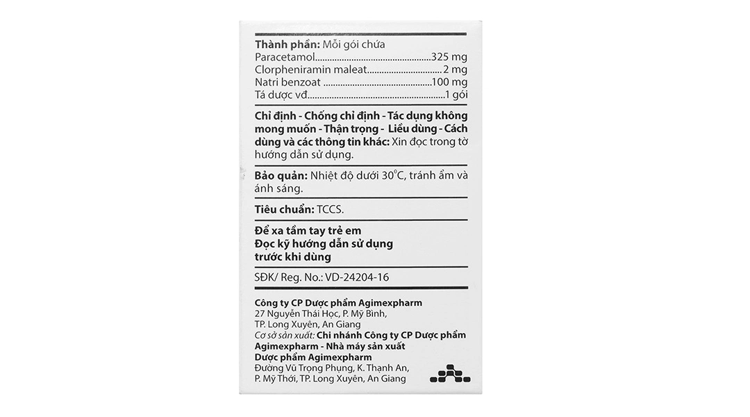 Thuốc cốm ACEgoi trị sốt, ho, sổ mũi, nhức đầu (30 gói x 3g) - 2